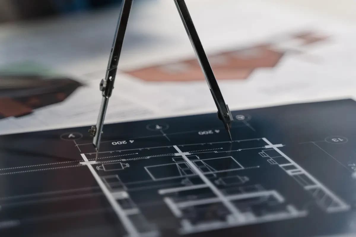 Building plans used to design a Bisly automation project