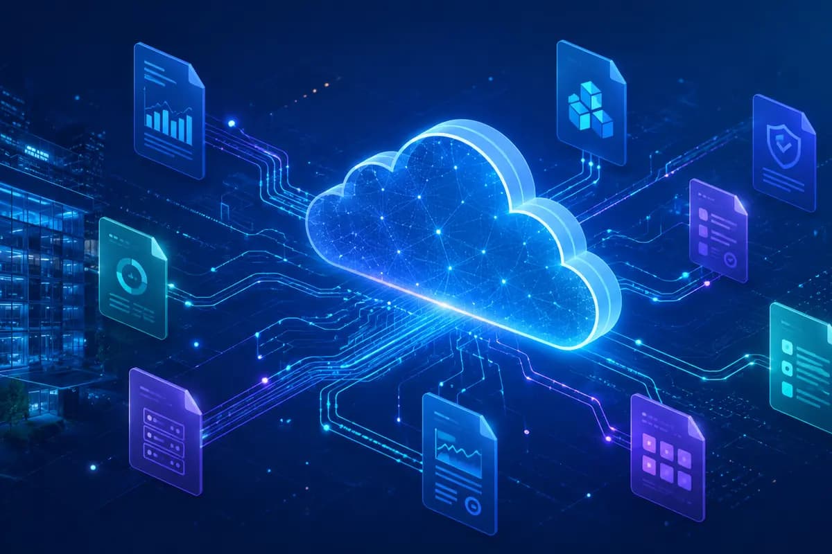 Connected cloud platform serving a smart commercial building